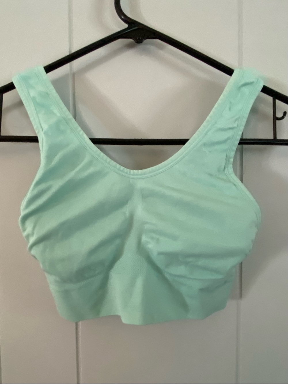 Mint Green Seamless Crop Sports Bra